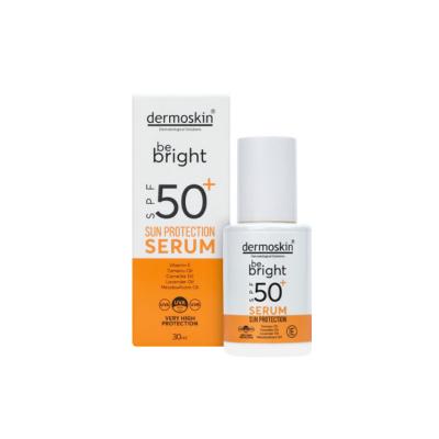 Dermoskin Be Bright Sun Protection Serum SPF 50+ - Broad-Spectrum Anti-Aging Sunscreen Serum for All Skin Types - Face Serum