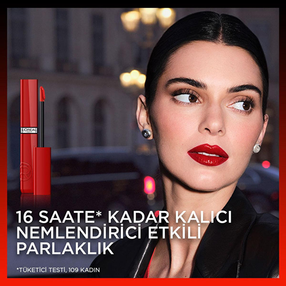 L'Oreal Paris Infaillible Laque Resistance: Long-Lasting, High-Shine, Moisturizing Liquid Lipstick for All-Day Glamour L'Oreal Infaillible: Long-Lasting, High-Shine Liquid Lipstick liquid lipstick, glossy lipstick, long-lasting lipstick, moisturizing lipstick, squalane lipstick, non-sticky lipstick, Loreal lipstick, bright lipstick, shine lipstick, lipstick, lip color, intense shine, long lasting, hydration, squalane, non-sticky, angled applicator, beauty, cosmetics, makeup, lip gloss, vibrant color, all-da