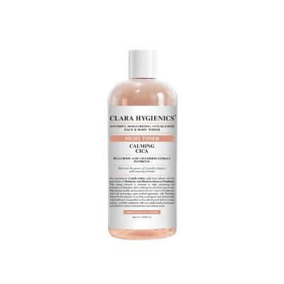 Clara Hygienics Vegan Face & Body Toner: Blemish Control, Dark Spot Correcting, Calming Cica & Hyaluronic Acid for Even Skin Tone, 13.5 fl oz Clara Hygienics Vegan Toner: Blemish & Spot Control | 13.5 fl oz vegan toner, blemish control toner, skin brightening toner, centella asiatica toner, hyaluronic acid toner, alcohol-free toner, paraben-free toner, dark spot correcting toner, face and body toner, vegan skincare, toner, vegan beauty, cruelty-free, skincare, face toner, body toner, skin tone, blemishes, d