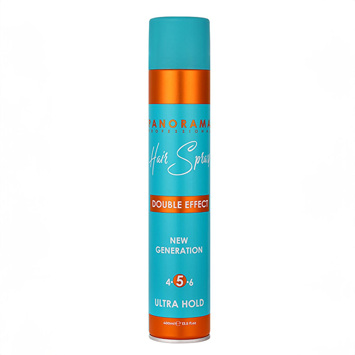 panorama-ultra-hold-hairspray-bottle, panorama-hairspray-application Panorama Ultra Hold Hairspray - 48 Hour Strong Hold for Women | 13.5 fl oz Ultra Hold Hairspray - 48 Hour Holding Power panorama, ultra-hold-hairspray, hair-care, strong-hold, hair-styling, professional-hairspray, women, hairstylists, non-sticky, nourishing-formula