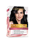 L'Oreal Paris Excellence Creme 1.01 Deep Black Hair Dye: 100% Gray Coverage, Long-Lasting Color & Keratin Protection L'Oreal Deep Black Hair Dye: 100% Gray Coverage & Keratin hair dye, gray coverage hair color, permanent hair color, Loreal hair dye, black hair dye, hair color with keratin, hair color with ceramide, long lasting hair color, hair color for gray hair, Excellence Creme hair dye, hair coloring, hair care, at-home hair color, triple care formula, hair nourishment, hair protection, color treatment