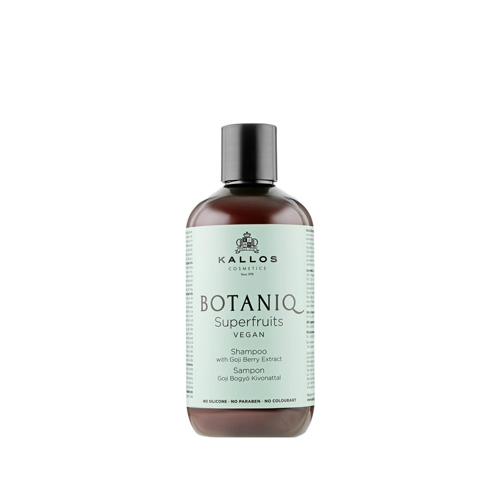 Kallos Cosmetics Botaniq Superfruits Shampoo - 300ml Natural Hair Care with Antioxidant-Rich Superfruits Kallos Cosmetics Botaniq Superfruits Shampoo - Natural Hair Care Kallos Cosmetics, Botaniq Superfruits Shampoo, Natural hair care, Superfruit shampoo, 300 ml shampoo, Antioxidant-rich hair care, Chemical-free shampoo, Gentle hair care products, Nourishing shampoo, Kallos Botaniq series, Hair nourishment, Antioxidant protection, Natural cosmetics, Organic hair products, Hair care with superfruits