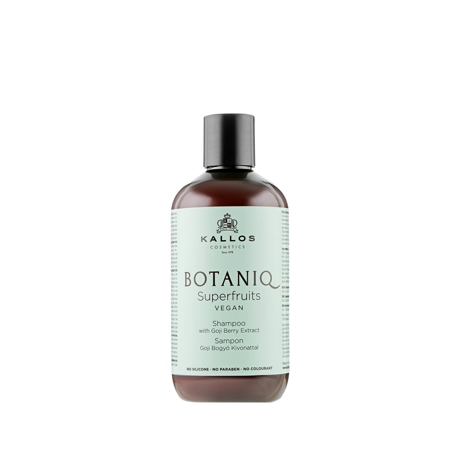 Kallos Cosmetics Botaniq Superfruits Shampoo - 300ml Natural Hair Care with Antioxidant-Rich Superfruits Kallos Cosmetics Botaniq Superfruits Shampoo - Natural Hair Care Kallos Cosmetics, Botaniq Superfruits Shampoo, Natural hair care, Superfruit shampoo, 300 ml shampoo, Antioxidant-rich hair care, Chemical-free shampoo, Gentle hair care products, Nourishing shampoo, Kallos Botaniq series, Hair nourishment, Antioxidant protection, Natural cosmetics, Organic hair products, Hair care with superfruits