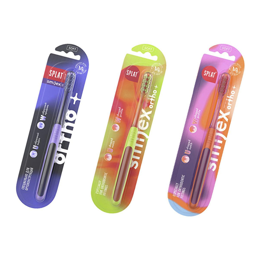 Splat Smilex Ortho+ Soft Bristle Orthodontic Toothbrush for Braces Care - view 3