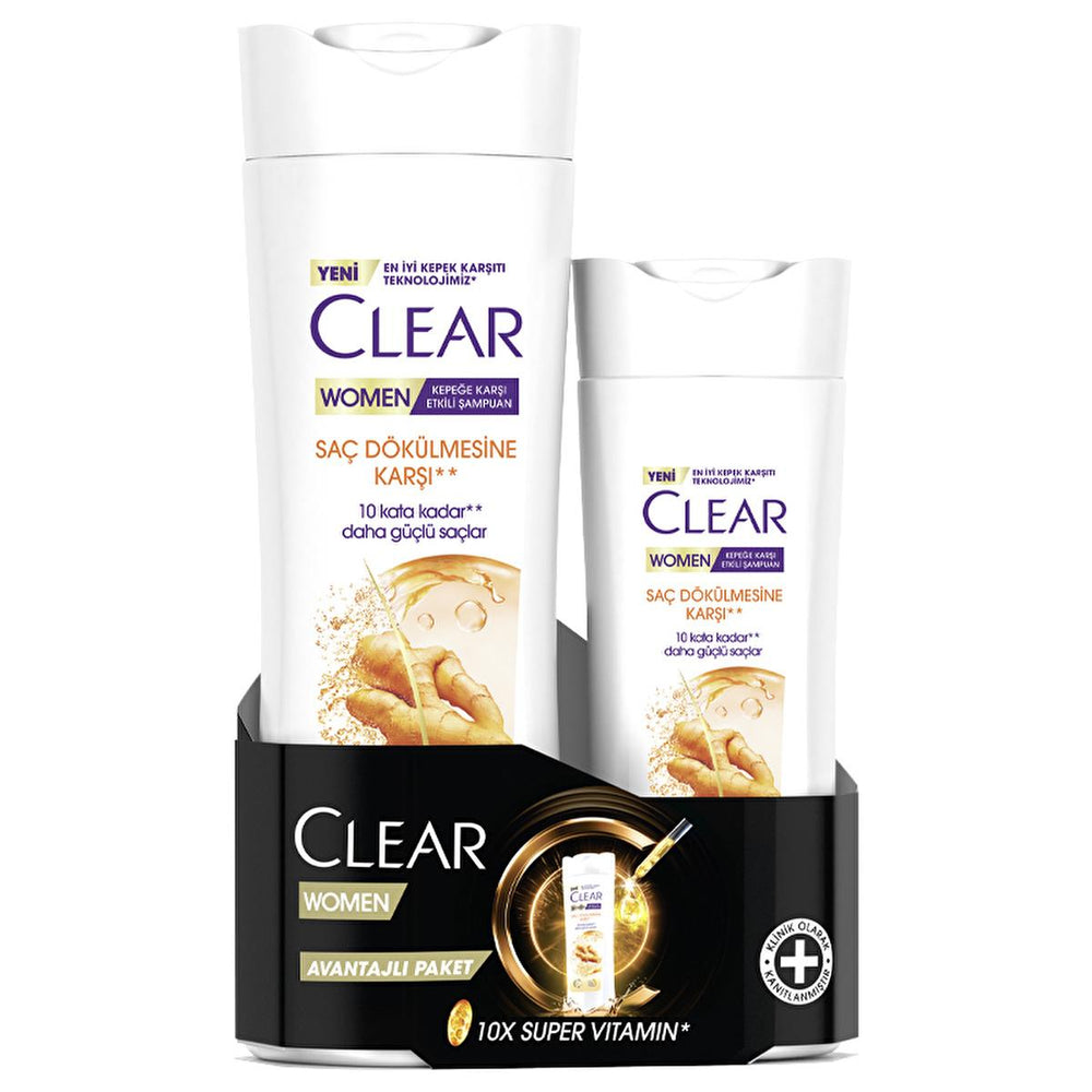Clear Women Anti-Dandruff Shampoo for Hair Loss Control - 17.54 fl oz Clear Anti-Dandruff Shampoo for Women - 17.54 fl oz anti-dandruff shampoo for women, reduce hair loss shampoo, ginger extract shampoo, niacinamide for hair growth, clinically proven dandruff control, women's hair care, dandruff solution, hair loss treatment, scalp care, natural ingredients, skincare-inspired hair care