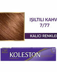 Wella Koleston Single Tüp Boya 7/77 Işıltılı Kahve - Permanent Hair Color for Grays with Irresistible Shine - view 3