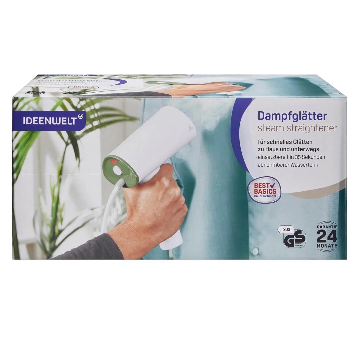 Ideenwelt Handheld Garment Steamer for Wrinkle-Free Clothes 1 pc