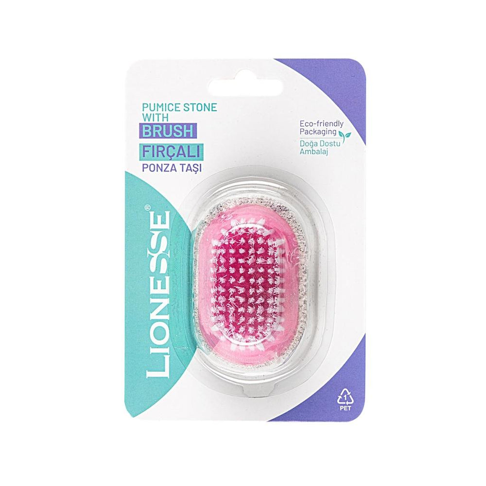 Lionesse Pumice Stone with Brush for Smooth Feet