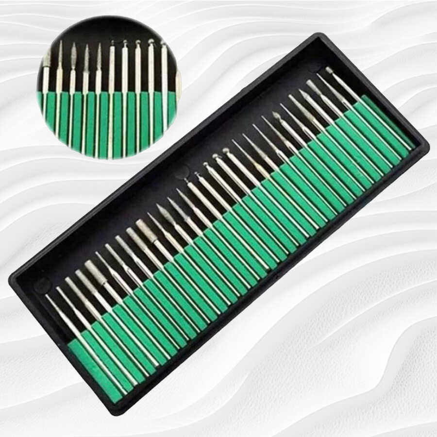 Skywei Professional Nail Drill Bit Set for Manicure 30 Pieces