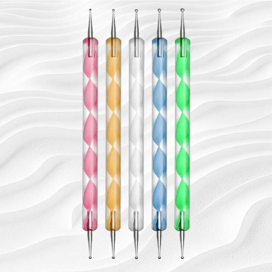 Skywei Nail Dotting Tool Set for Precise Nail Art 5 Pieces