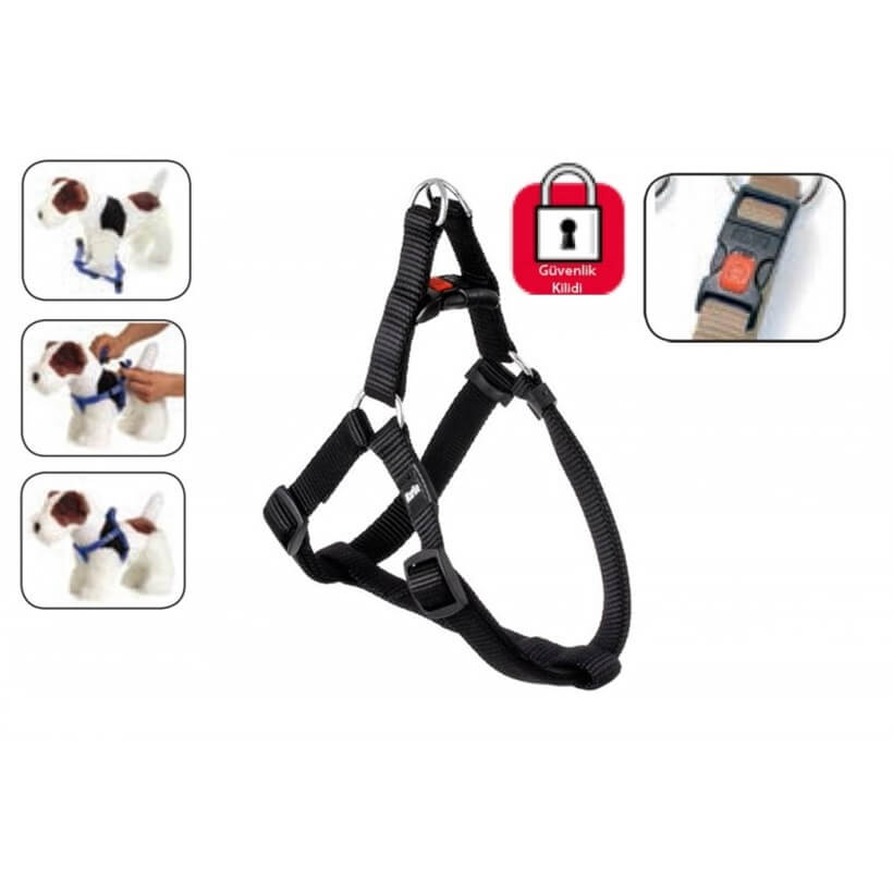 Karlie Art Sportive Dog Harness Adjustable Nylon Black Small 25-45cm
