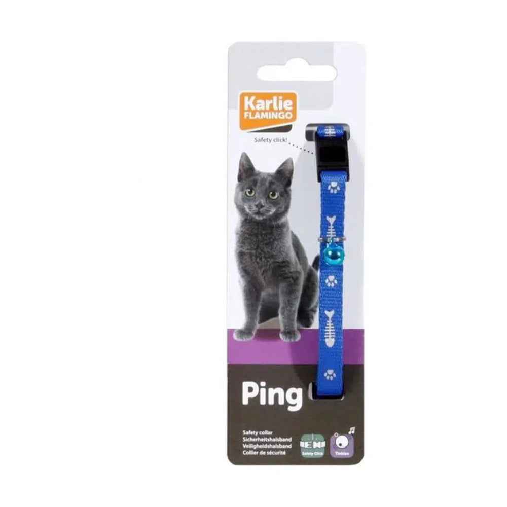 Karlie Blue Cat Collar with Adjustable Fit 30 cm
