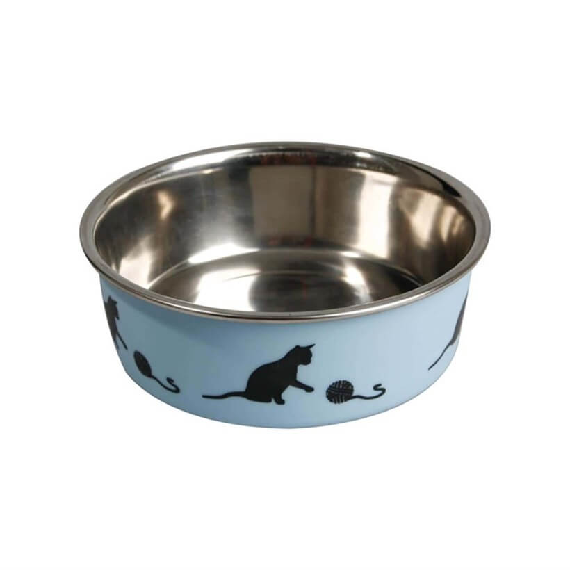 Karlie Bella Stainless Steel Cat Bowl Non-Slip Blue 160 ml