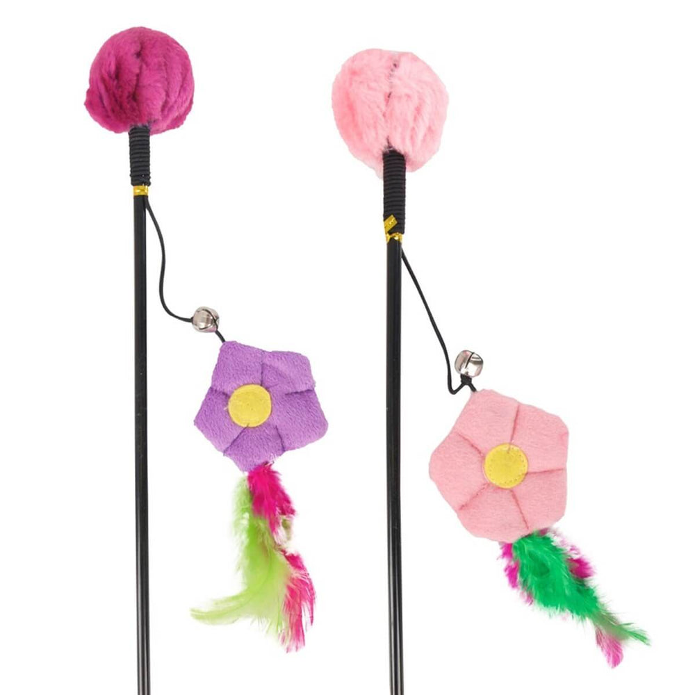 Karlie Flower Cat Teaser Wand for Interactive Play