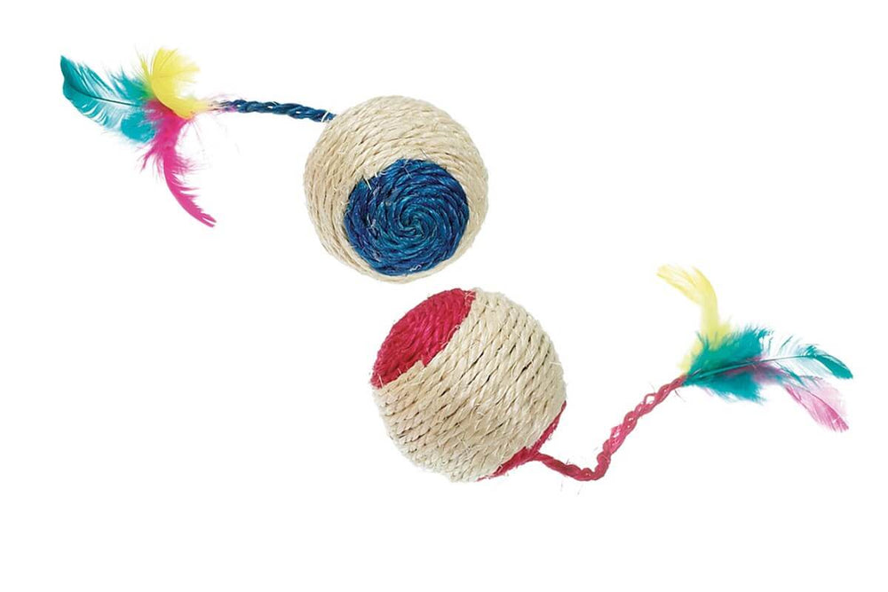 Karlie Rattle Wicker Ball Cat Toy with Catnip 6cm