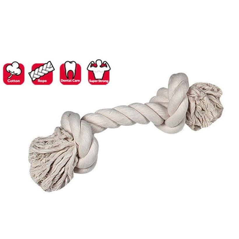 Karlie Natural Dental Floss Rope Dog Toy for Plaque Care 30 cm