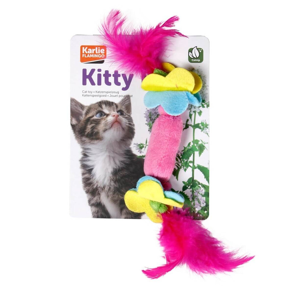 Karlie Kitty Plush Feather Cat Toy with Catnip 7 cm