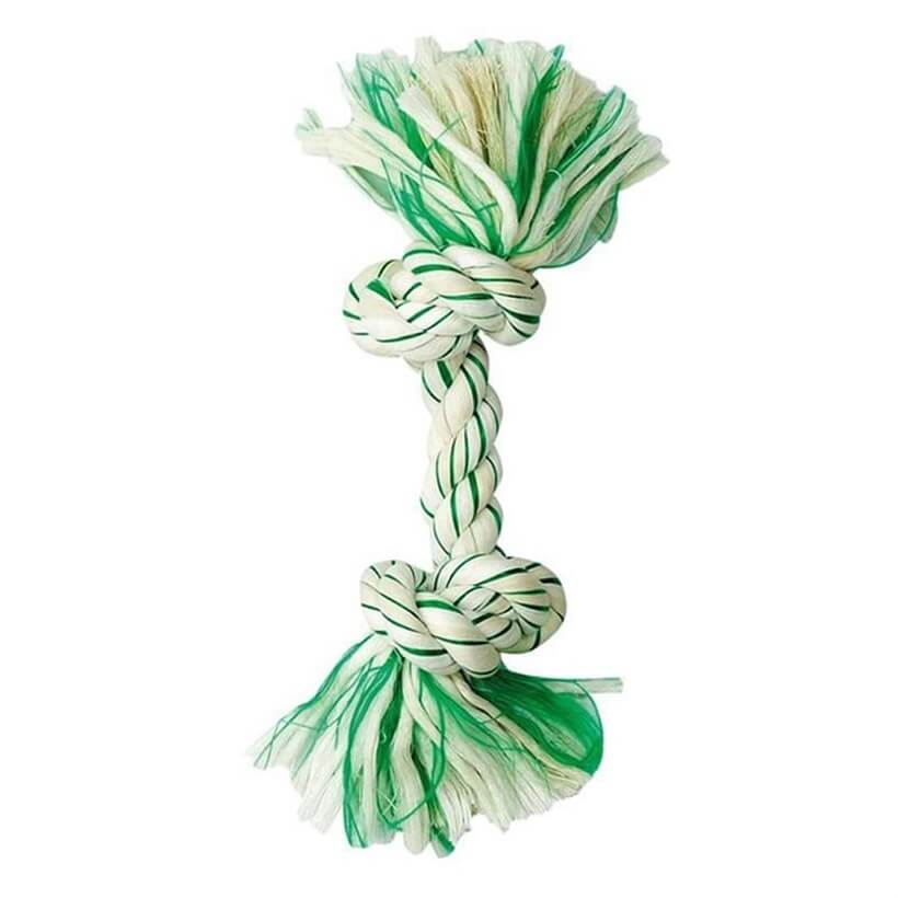 Karlie Mint Cotton Dog Rope Toy for Dental Care 37 cm