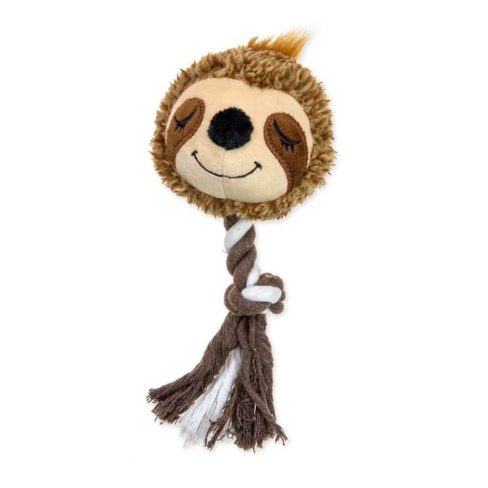 Karlie Sloth Plush Dog Toy with Dental Rope 22cm