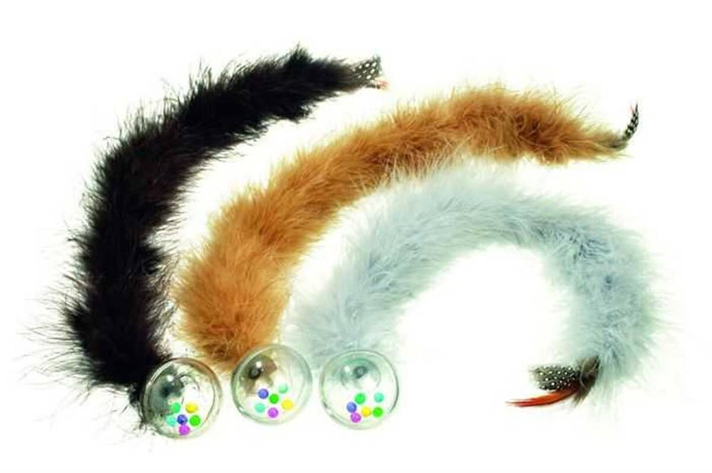 Karlie Feather Tail Sound Ball Interactive Cat Toy 45 cm