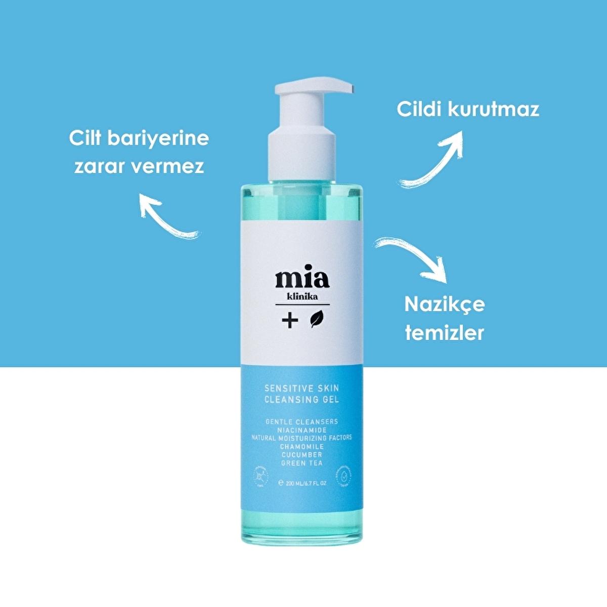 mia klinika facial cleansing gel, gentle facial cleanser for sensitive skin Mia Klinika Facial Cleansing Gel - Gentle Cleanser | 200 ml Mia Klinika Facial Cleansing Gel for Sensitive Skin mia-klinika, facial-cleansing-gel, sensitive-skin, dry-skin, gentle-cleanser, hydrating, skincare, natural-ingredients, chamomile-extract, ai-generated