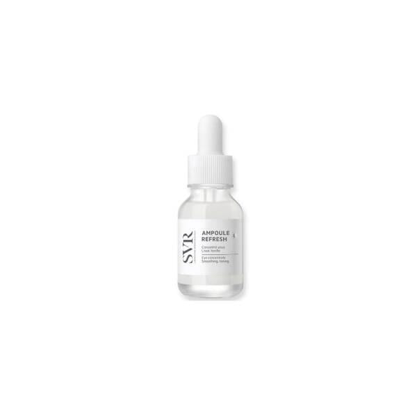 svr ampoule refresh eye care product image, svr refresh eye care formula packaging, svr ampoule eye treatment with metal tip SVR Ampoule Refresh Eye Care - Day Formula | 15ml SVR Ampoule Refresh Eye Care - 15ml svr, eye-care, ampoule, refresh, day-care, skincare, caffeine, moisturizing, anti-aging, ai-generated