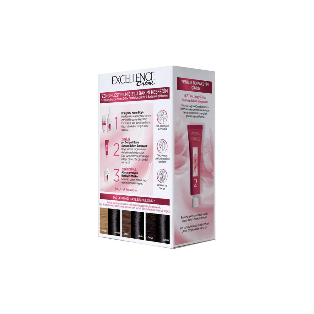 L'Oreal Paris Excellence Creme 1.01 Deep Black Hair Dye: 100% Gray Coverage, Long-Lasting Color & Keratin Protection L'Oreal Deep Black Hair Dye: 100% Gray Coverage & Keratin hair dye, gray coverage hair color, permanent hair color, Loreal hair dye, black hair dye, hair color with keratin, hair color with ceramide, long lasting hair color, hair color for gray hair, Excellence Creme hair dye, hair coloring, hair care, at-home hair color, triple care formula, hair nourishment, hair protection, color treatment