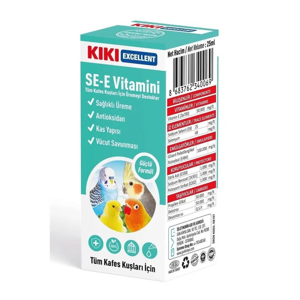 Kiki Excellent SE-E Vitamin for Cage Birds 25 ml