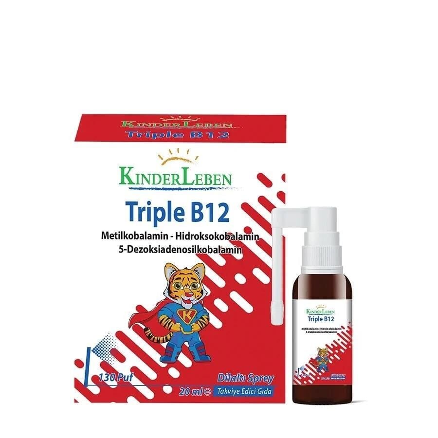 Kinderleben Triple B12 Vitamin Spray with 3 Forms of B12 20ml