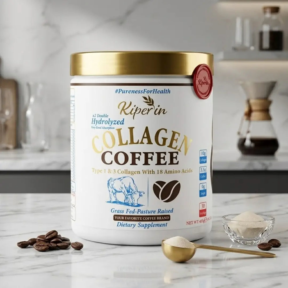 Kiperin Hydrolyzed Collagen Coffee Powder 405g 30 Servings