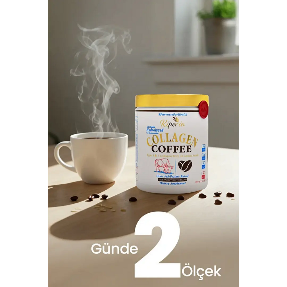 Kiperin Hydrolyzed Collagen Coffee Powder 405g 30 Servings