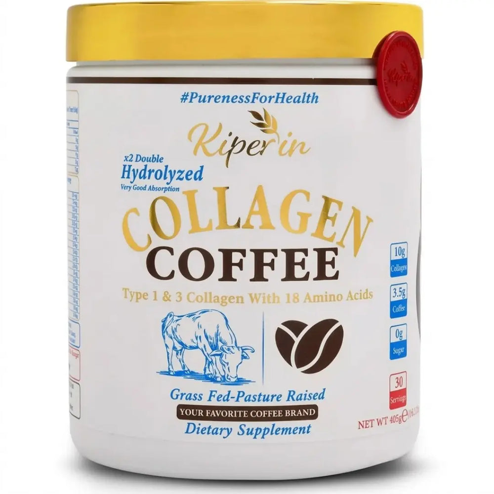 Kiperin Hydrolyzed Collagen Coffee Powder 405g 30 Servings