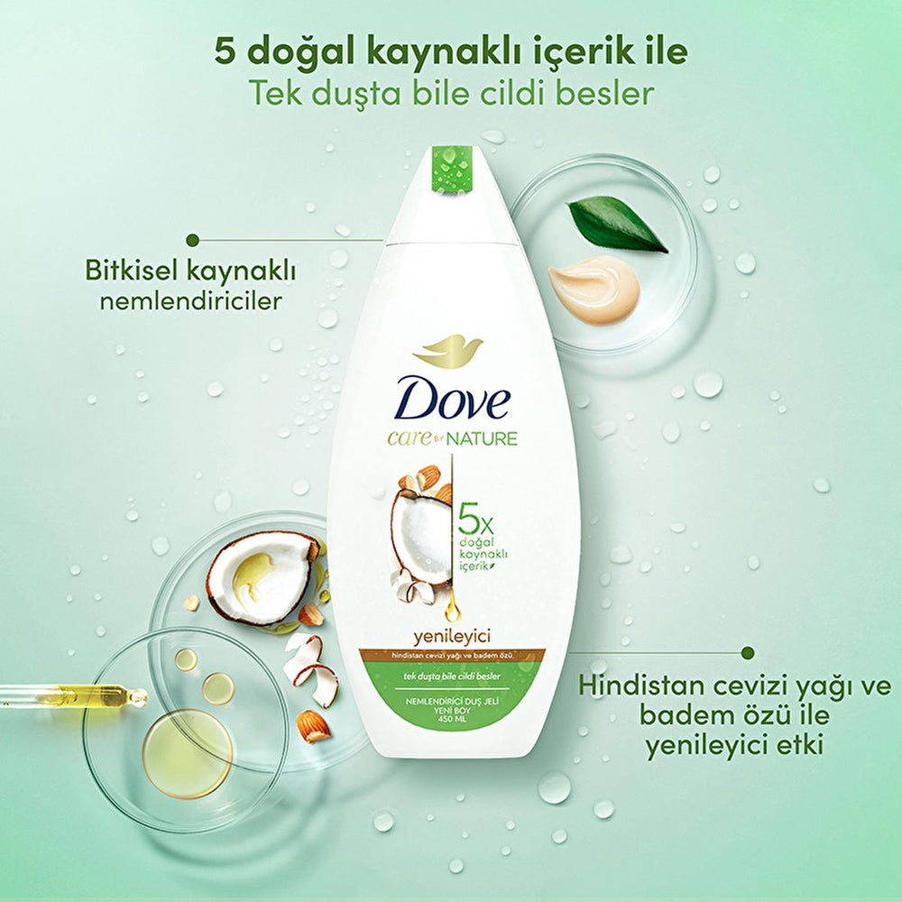 Dove Moisturizing Shower Gel with Coconut Oil & Almond Extract - Nourishing & Hydrating Body Wash, 15.22 fl oz - view 2