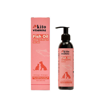 Kito Fish Oil Shedding Support Supplement for Cats & Dogs 200 ml