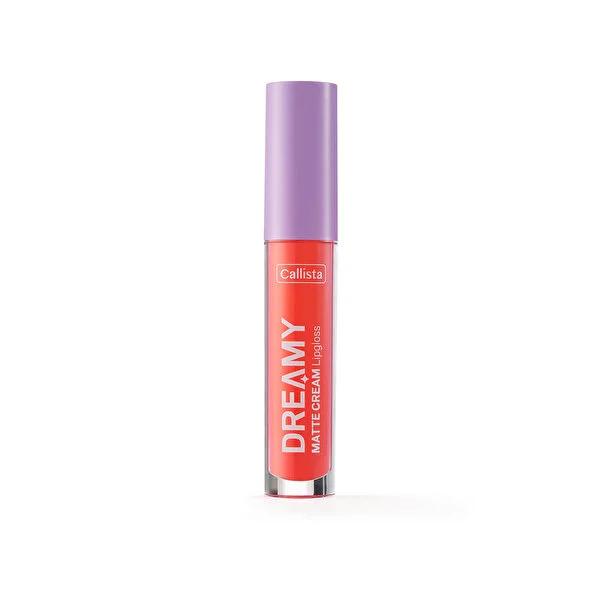 Callista Dreamy Matte Cream Lip Gloss - Nourishing, Long-Lasting, Semi-Matte Finish, Turquoise Not Included, Orange Shade 202 Callista Dreamy Matte Cream Lip Gloss - Nourishing & Long-Lasting lip gloss, matte lip gloss, nourishing lip care, long-lasting lip color, natural lip beauty, semi-matte lip gloss, creamy lip gloss, soft texture lip gloss, everyday lip color, healthy lip care, macadamia oil lip care, vitamin E lip care, comfortable lip wear, effortless lip color