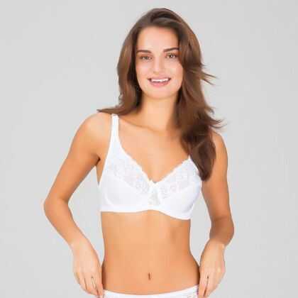 Kom Rosenna Elegant White Bra with Gentle Daily Support
