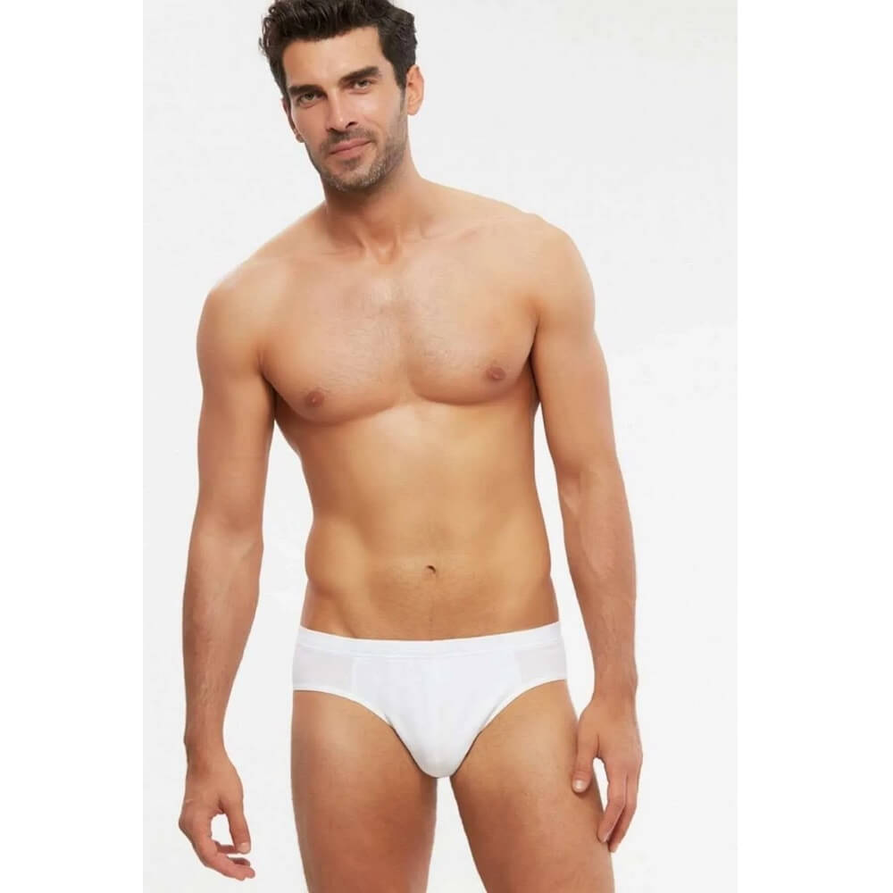 Kom Paul Men's Comfort Cotton Briefs 2-Pack in White