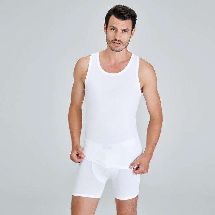 Kom Scott 9001 Men's White Undershirt Cotton Tank Top