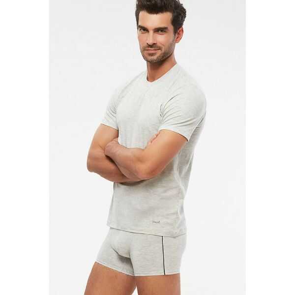 Kom James 9002 Grey T-Shirt with Comfortable Relaxed Fit
