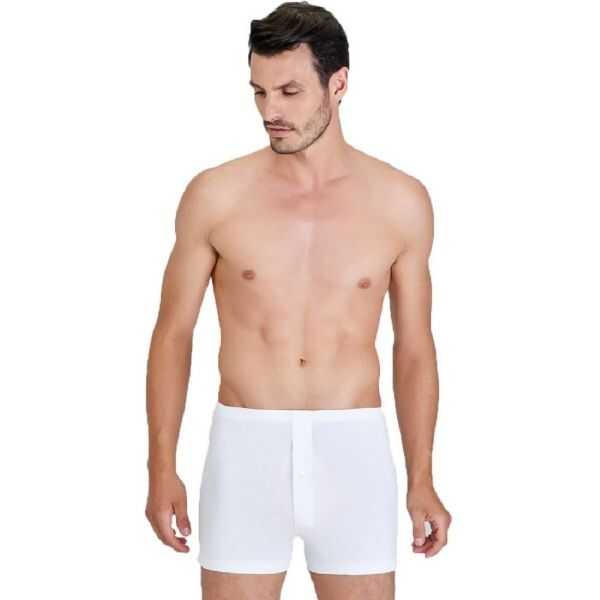 Kom Adrian Men's Boxer Briefs Soft Cotton 2-Pack White