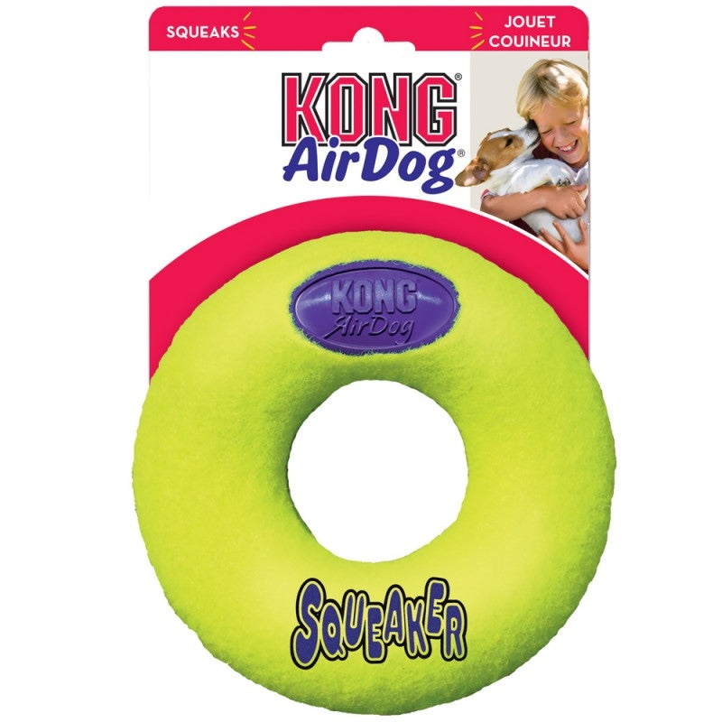 Kong Air Sq Squeaky Donut Toy for Large Dogs 17cm