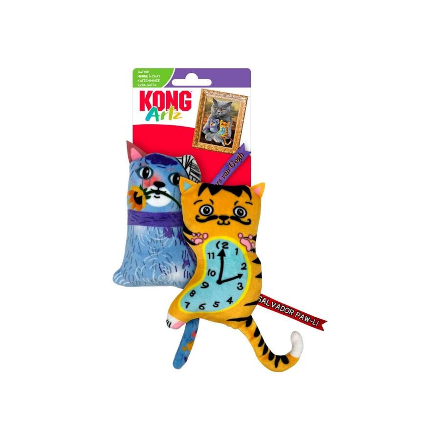 KONG Artz Dali & Van Gogh Plush Cat Toy Set 2-Pack