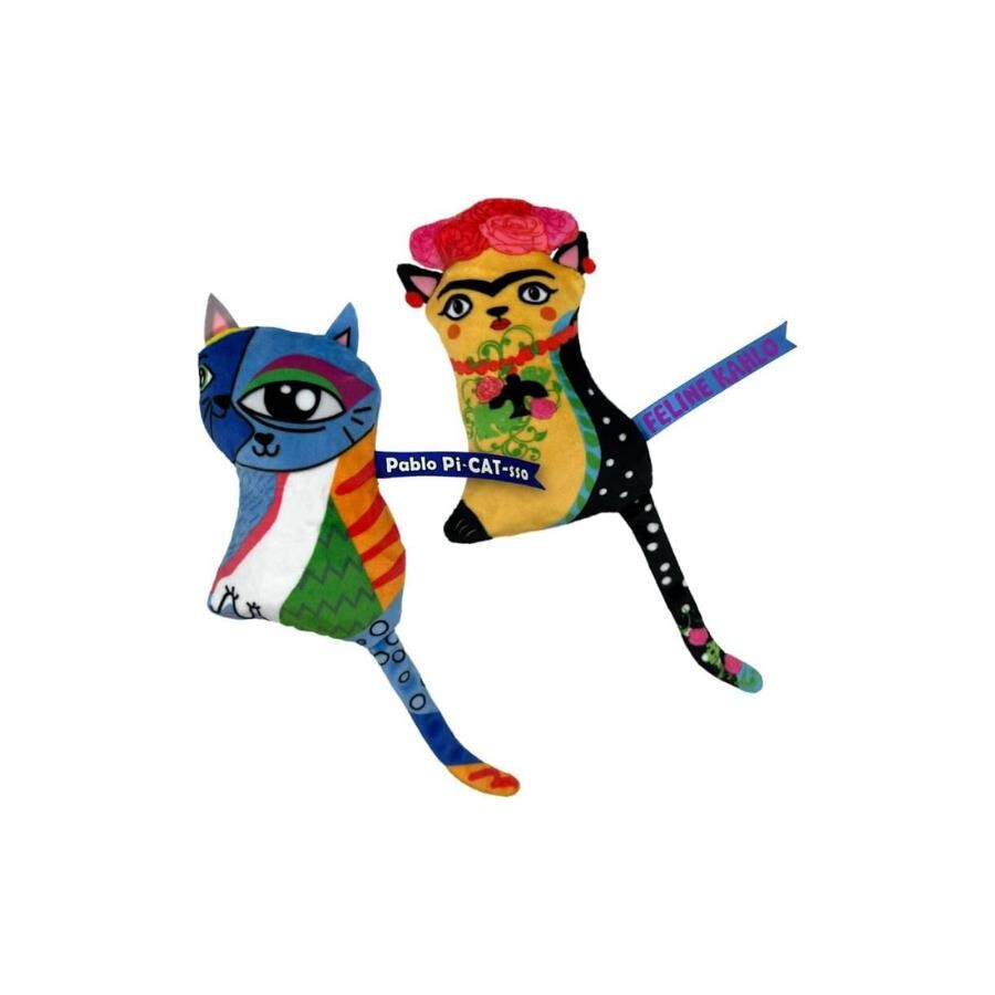 KONG Artz Kahlo & Picasso Plush Cat Toy Set 2-Pack
