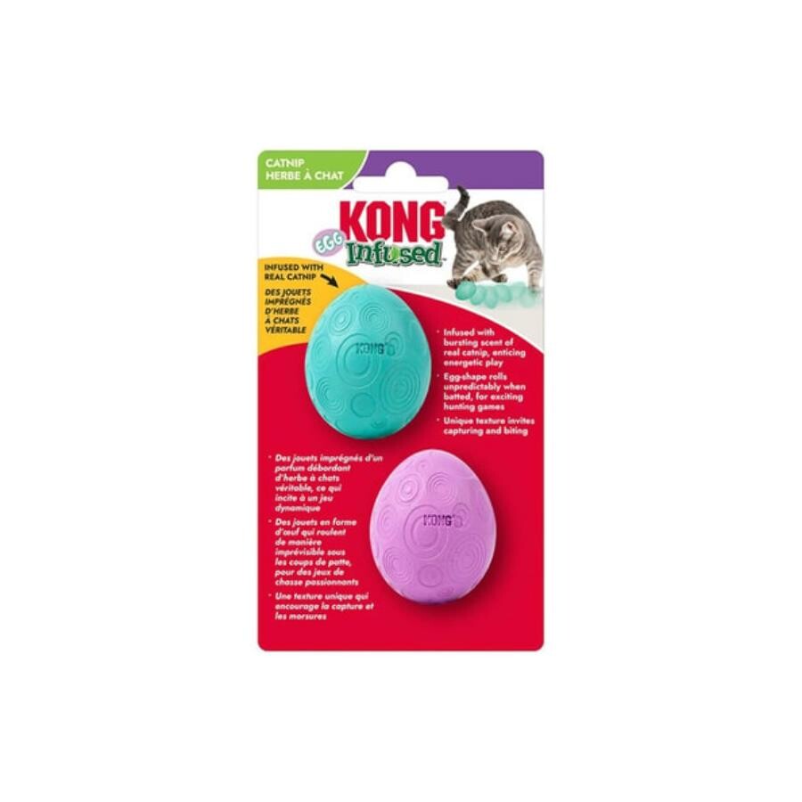 KONG Crackles Egg Plush Catnip Cat Toy 2-Pack
