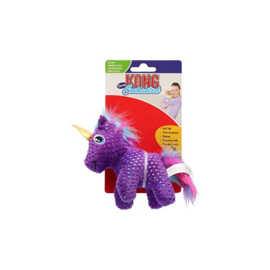 KONG Catnip Unicorn Plush Cat Toy with Crinkle Sound 4.5in