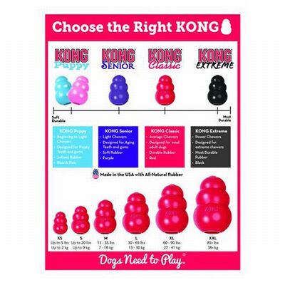 Kong Classic Durable Rubber Dog Toy for Large Breeds XXL 6in