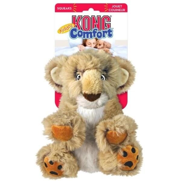 KONG Comfort Kiddos Lion Plush Dog Toy with Squeaker Large