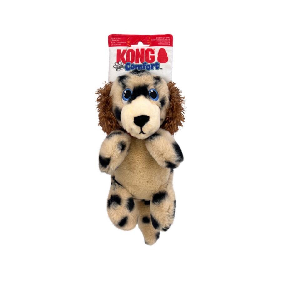 KONG Comfort Pups Spot Plush Dog Toy Squeaky & Crinkle Medium