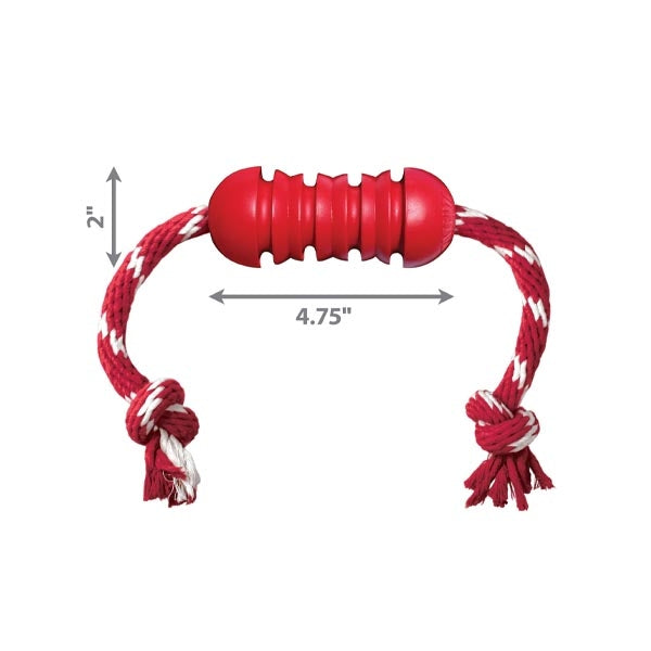 KONG Dental Rubber Dog Toy with Rope for Oral Care Medium