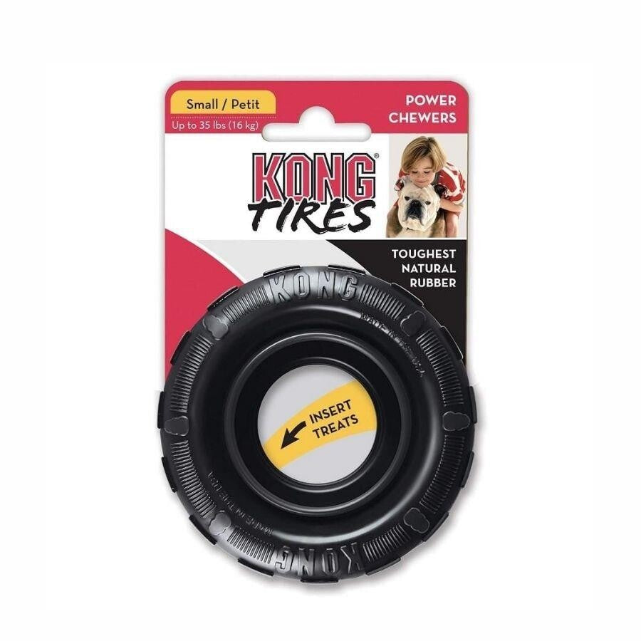 KONG Extreme Tires Ultra Durable Rubber Dog Toy Small